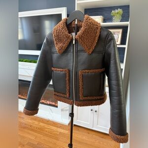A.L.C. Faux Leather / Shearling Jacket - Small